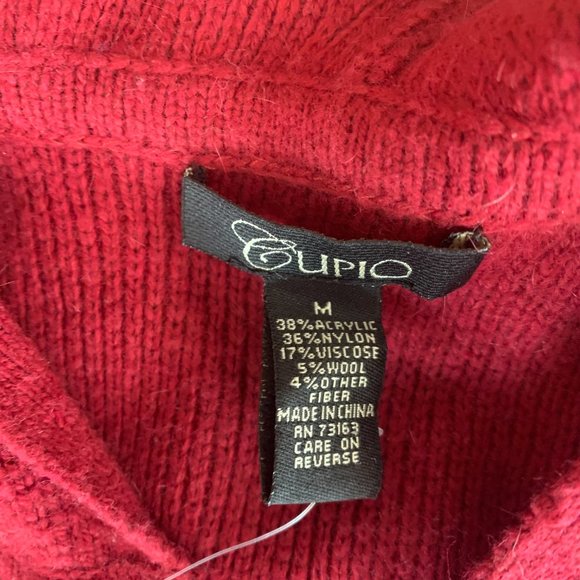NWT Cupio Medium Rumba Red Hooded Full Zip Military Style Jacket Women's - Picture 3 of 14